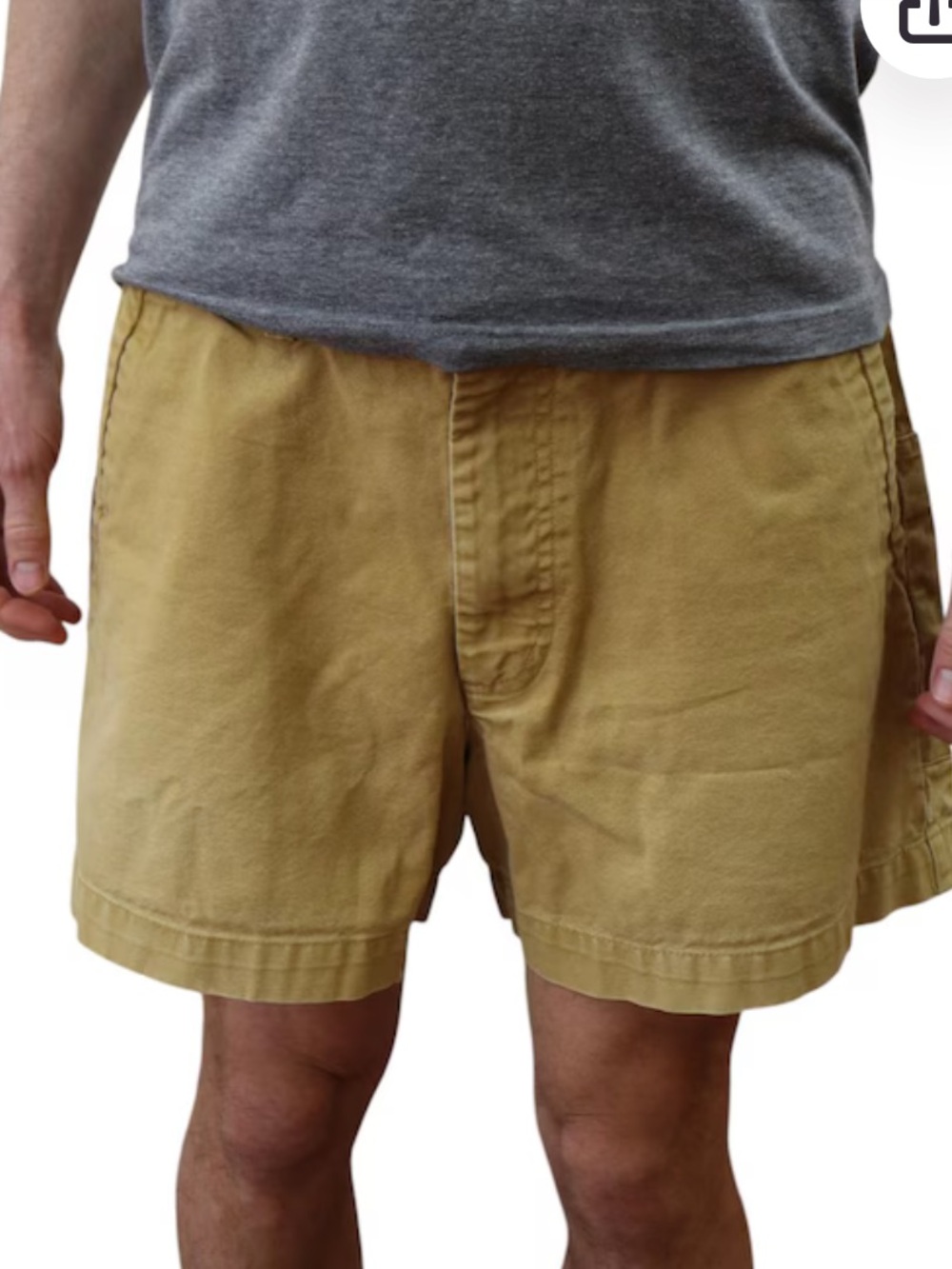 Patagonia Men's vintage Stand up shorts - mustard size 33 - Picture 7 of 8